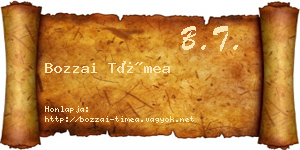 Bozzai Tímea névjegykártya