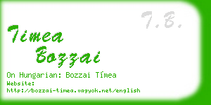 timea bozzai business card
